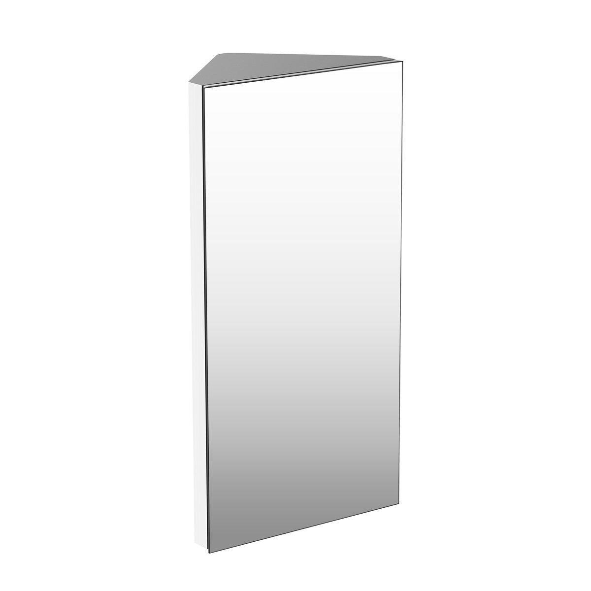 Armoire de toilette d'angle murale en acier inoxydable