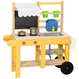 Cuisine boue enfant avec robinet, bac, tableau noir