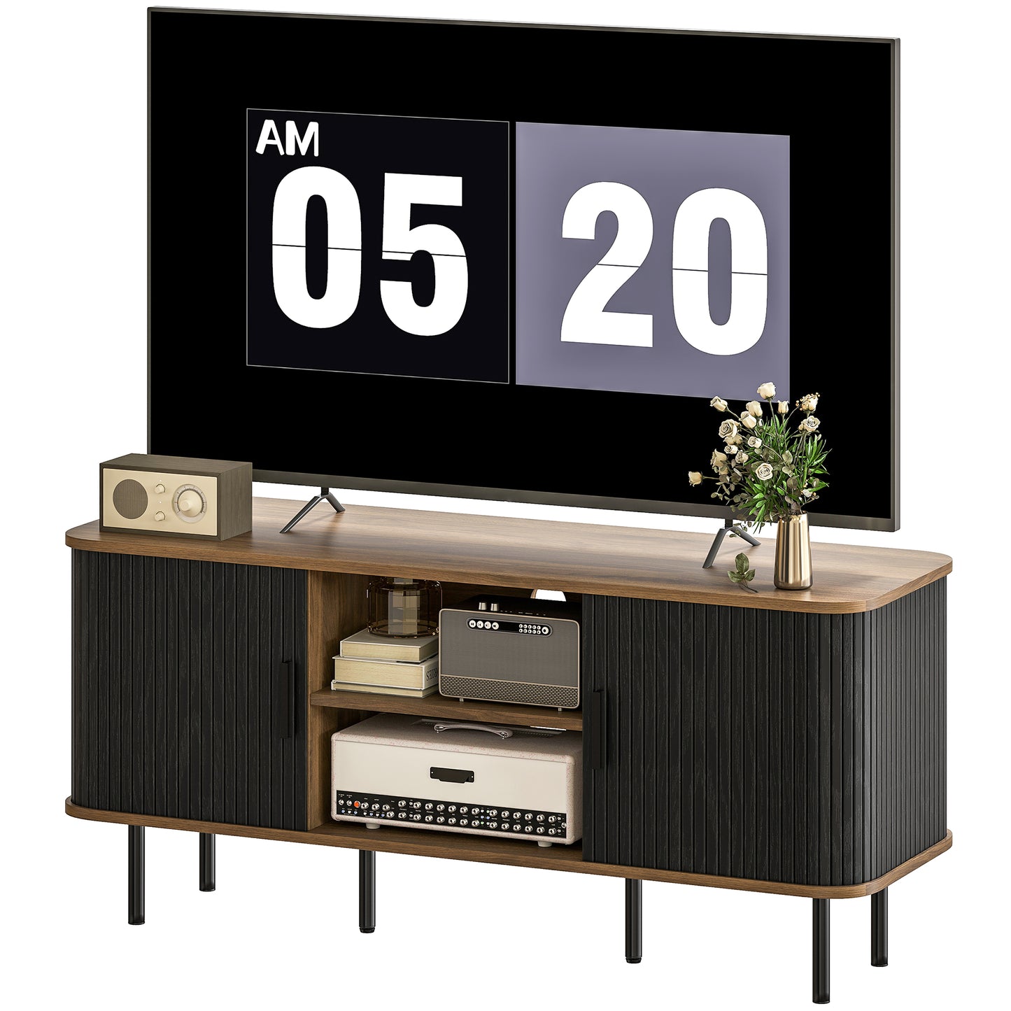 Meuble TV avec rangement pour télé jusqu'à 55 po