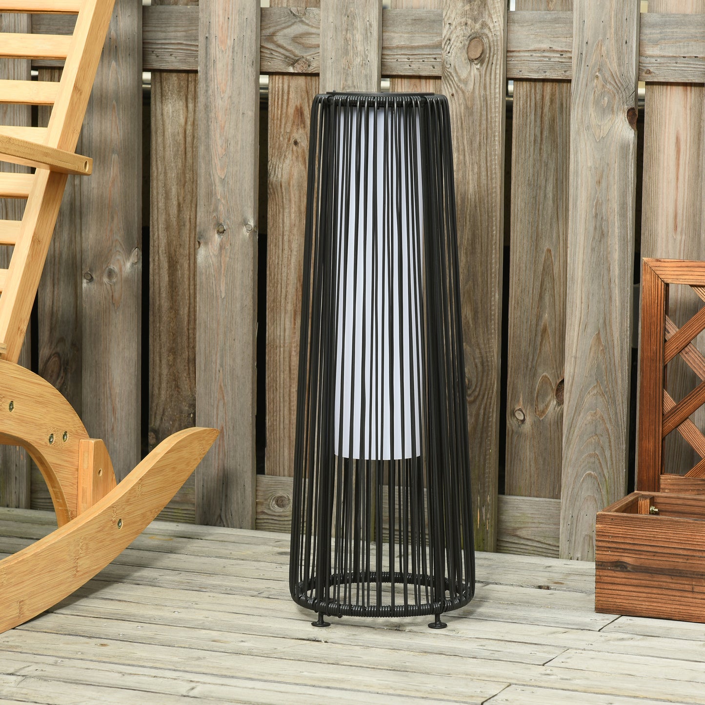 Lampe solaire tressée décorative extérieur LED automatique