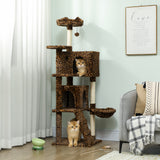 Arbre à chat multiétage avec griffoirs en sisal — Imprimé léopard