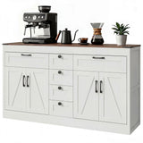 Buffet bahut style fermette 4 portes grange 6 tiroirs