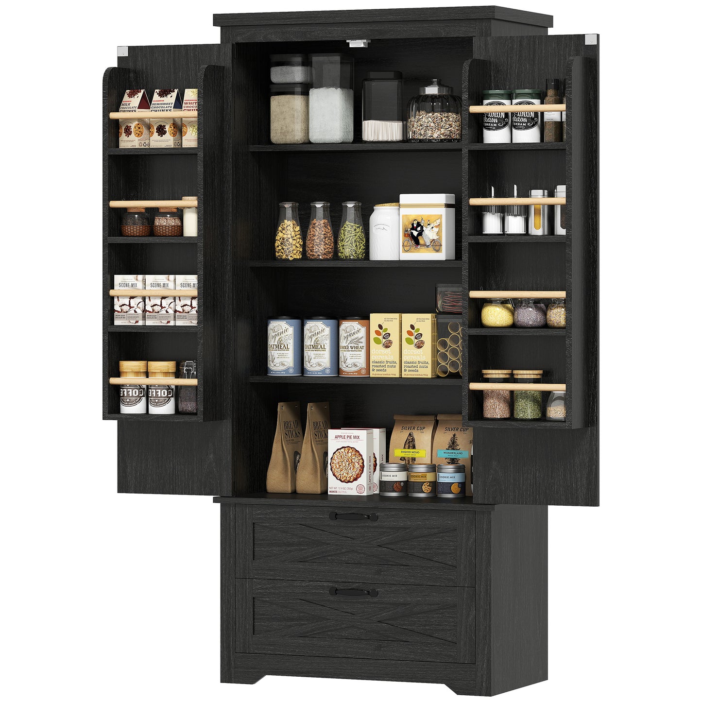 Armoire de cuisine style fermette portes grange