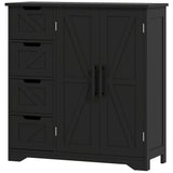 Armoire de salle de bain style fermette avec tiroirs
