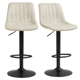 Tabourets de bar hauteur comptoir ajustables pivotants ensemble 2