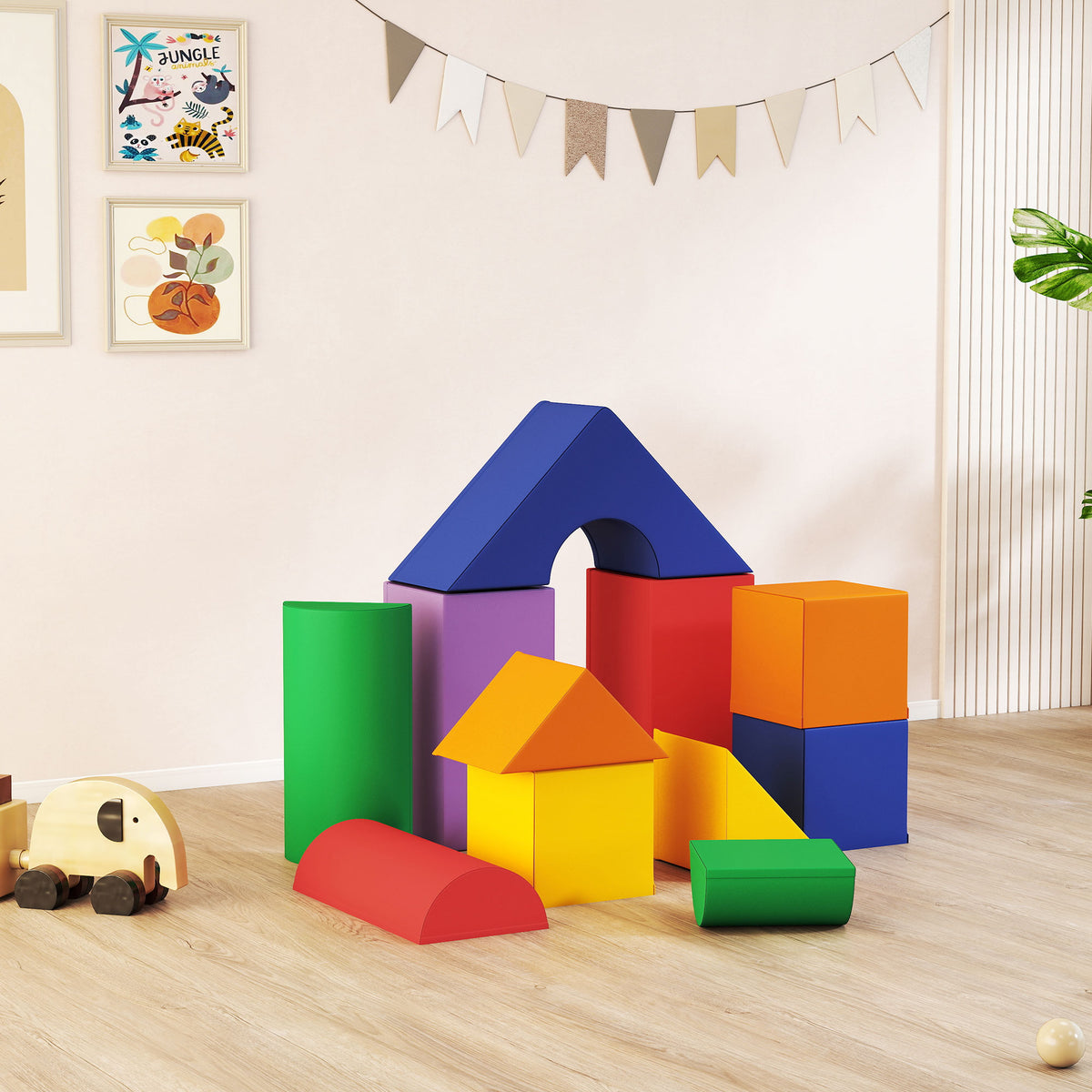 Blocs de jeu en mousse doux 11 pièces pour bambins