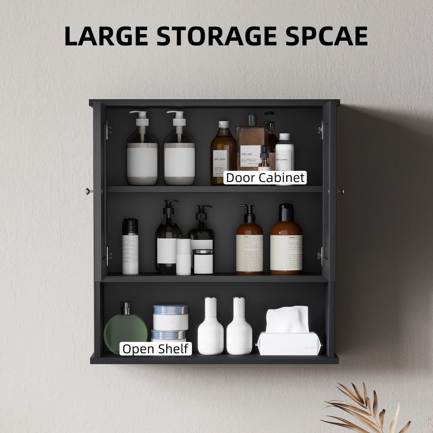 Armoire murale salle de bain avec portes de grange
