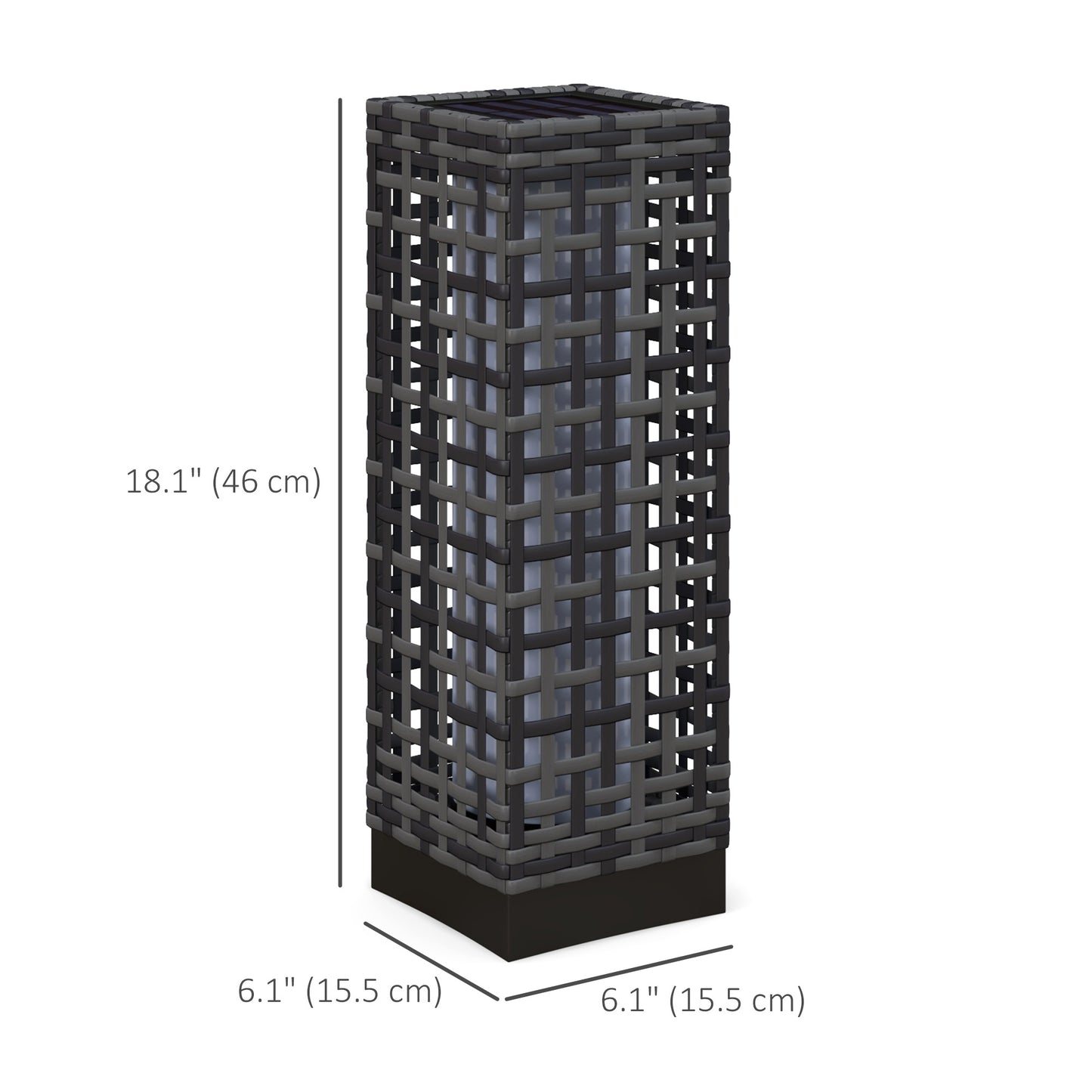 Lampe solaire décorative tressée pour patio IP44