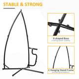 Support en C pour chaise hamac avec tablette