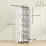 Armoire-garde-manger de cuisine 4 portes 6 tablettes