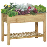 Jardinière surélevée avec tablette 114 x 56 cm