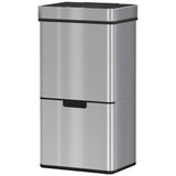 Poubelle à capteur 3 compartiments 72 L — Inox