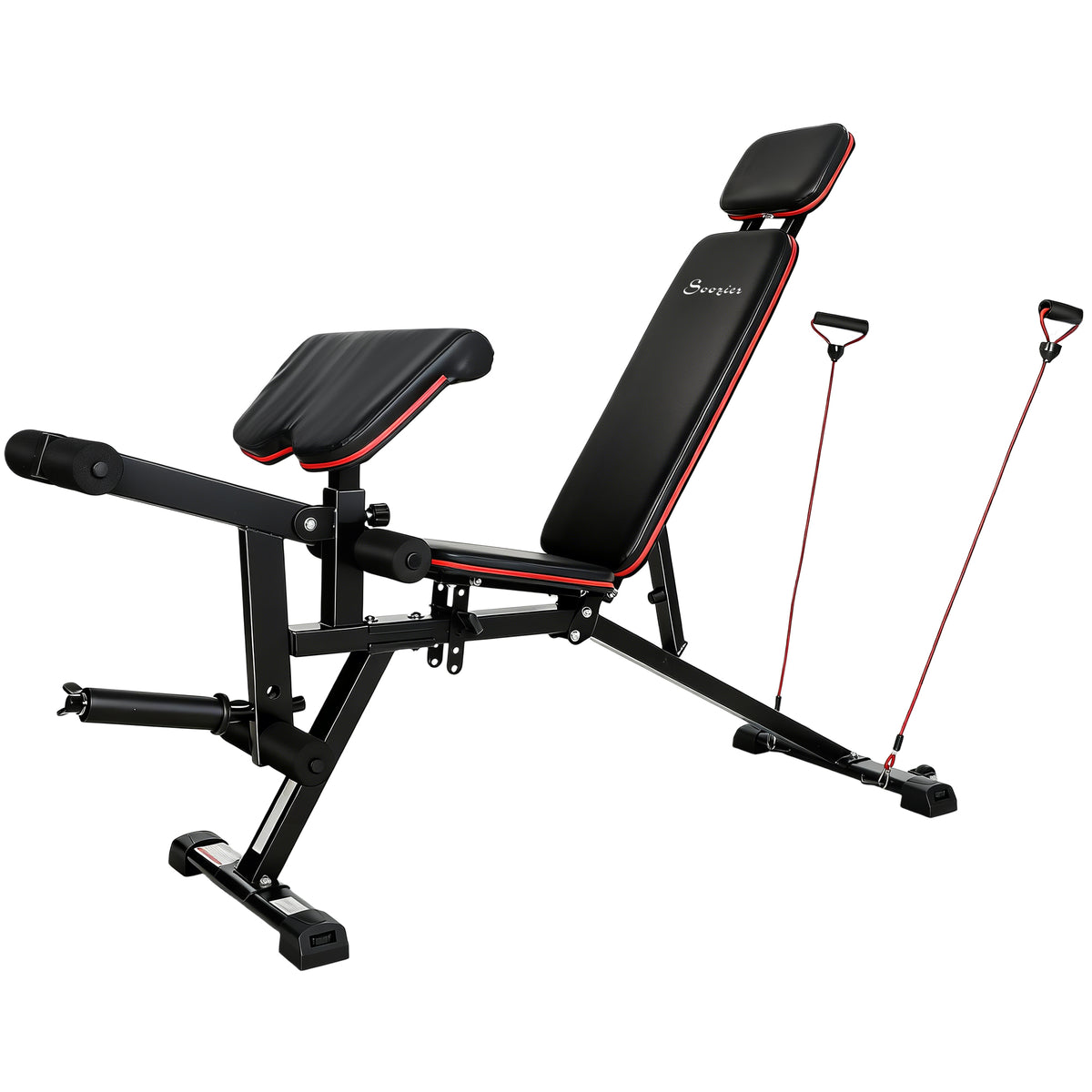 Banc de musculation réglable avec roulettes