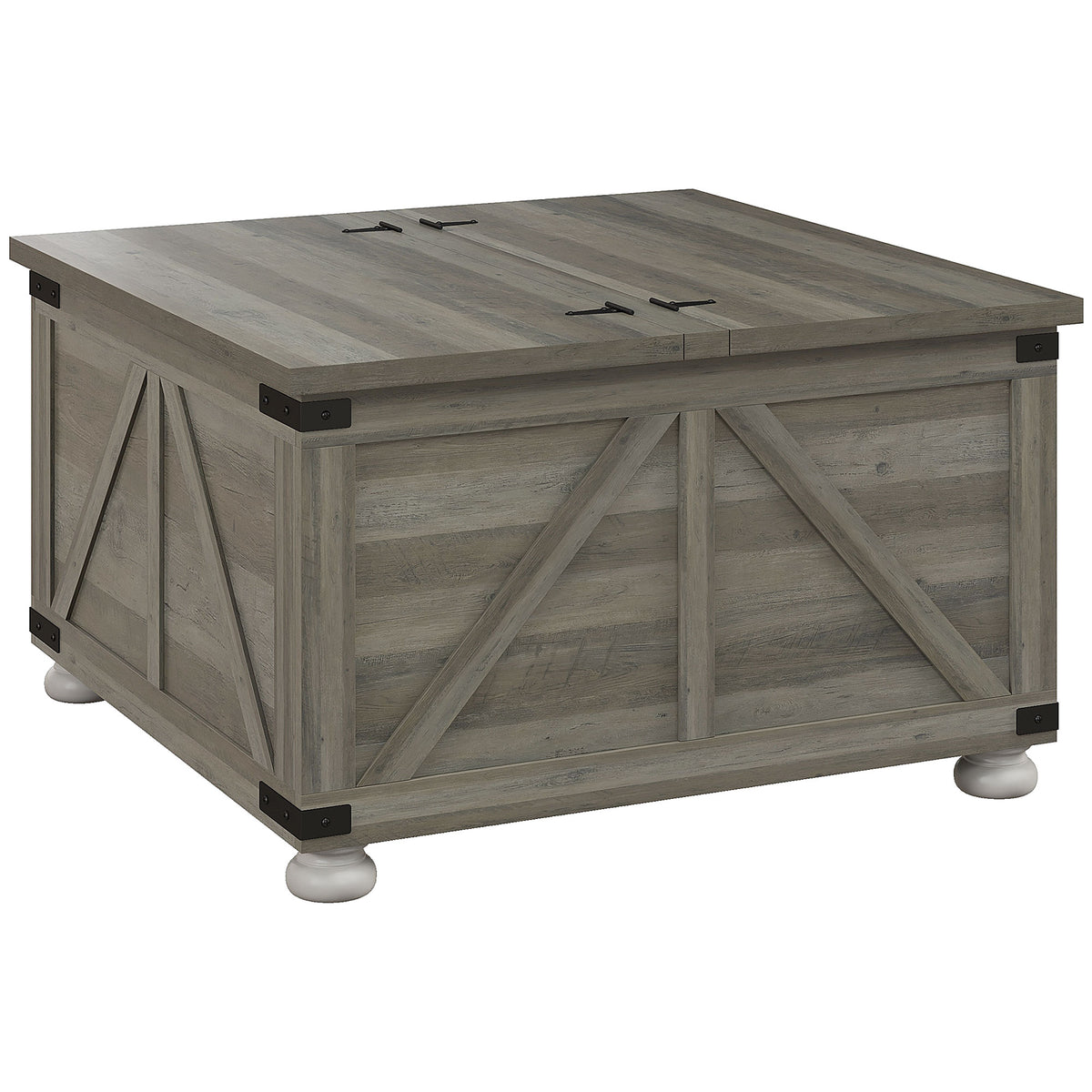 Table basse rustique avec rangement caché