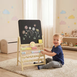 Chevalet d art pour enfants en bois double face