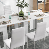 Chaises de salle à manger modernes en similicuir — Lot de 6