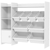 Organisateur de jouets pour enfants avec bacs et bibliothèque