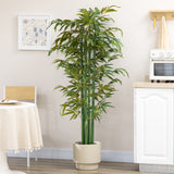 Arbre de bambou artificiel en pot — Vert