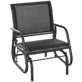Chaise balançoire d'extérieur à glissement en acier