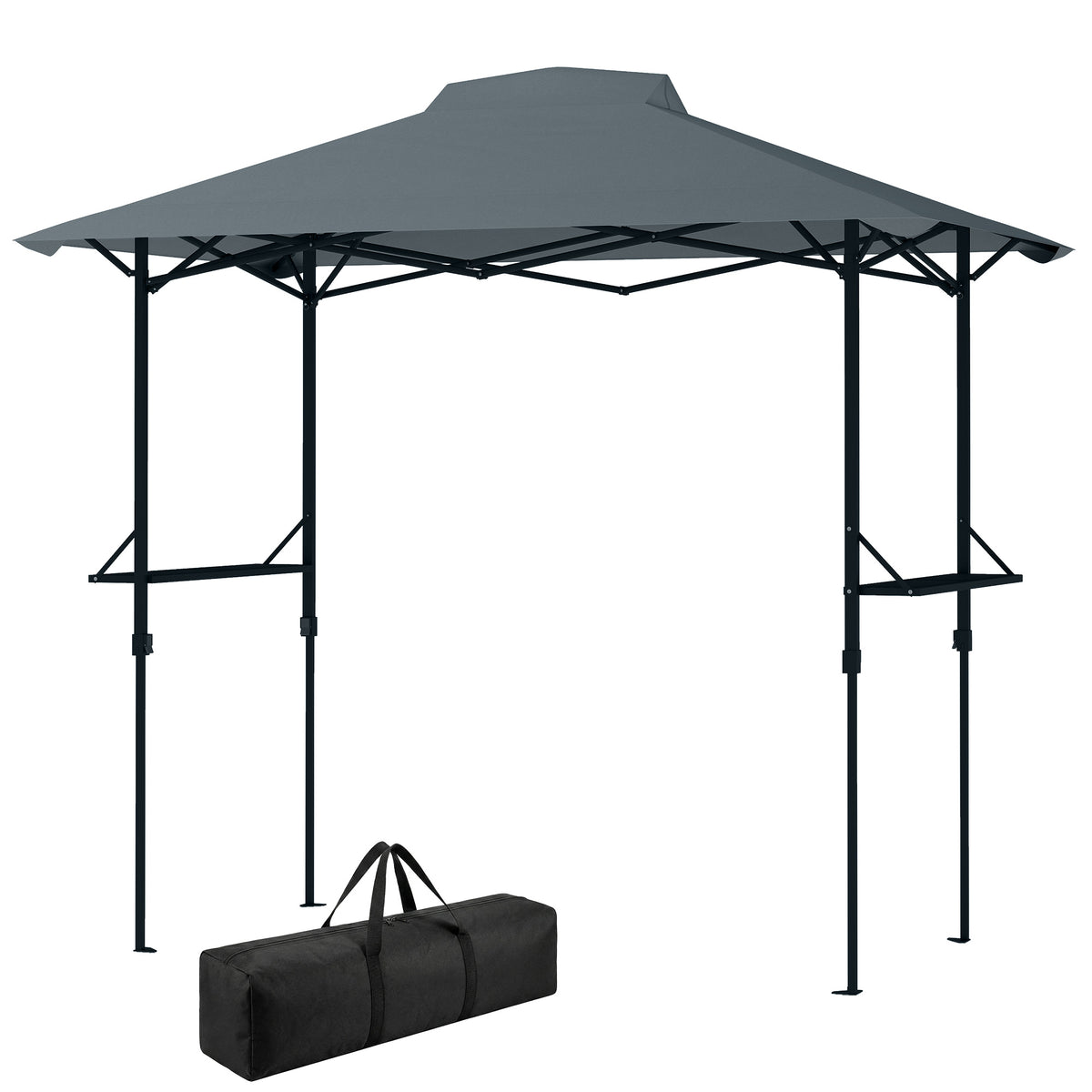 Gazebo de barbecue escamotable UPF 50+ avec 2 tablettes