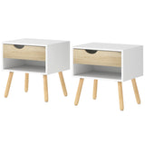 Tables de chevet modernes avec tiroir et tablette