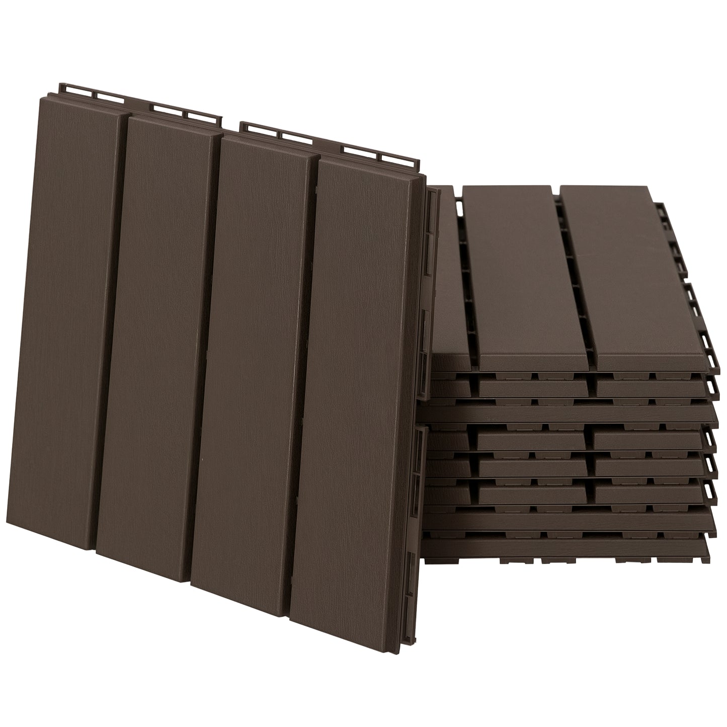 Tuiles de terrasse emboîtables 30x30 cm ensemble 9 pièces