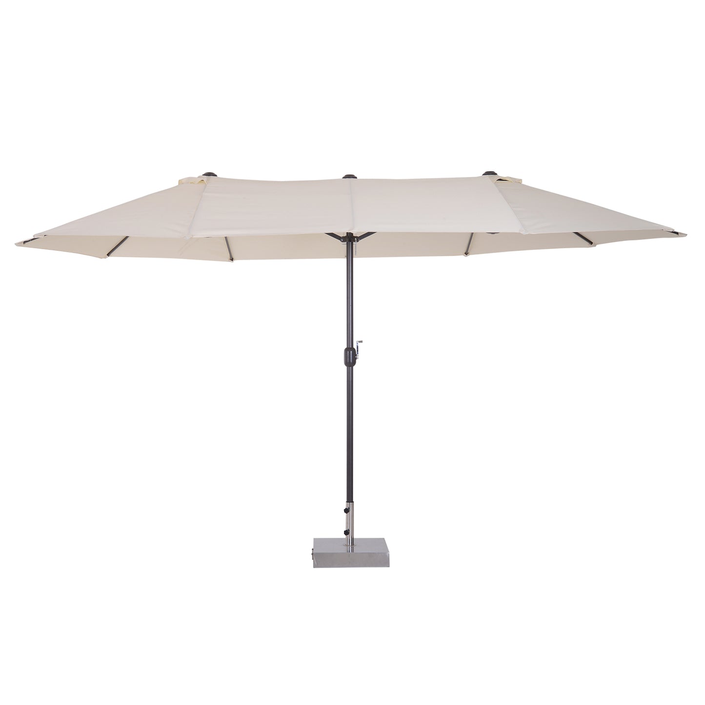 Parasol de patio double face rectangulaire 457 cm