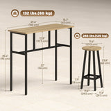 Ensemble bar 6 pièces avec 2 tables et 4 tabourets