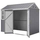Abri de jardin métallique 2,6 m x 1,7 m — gris