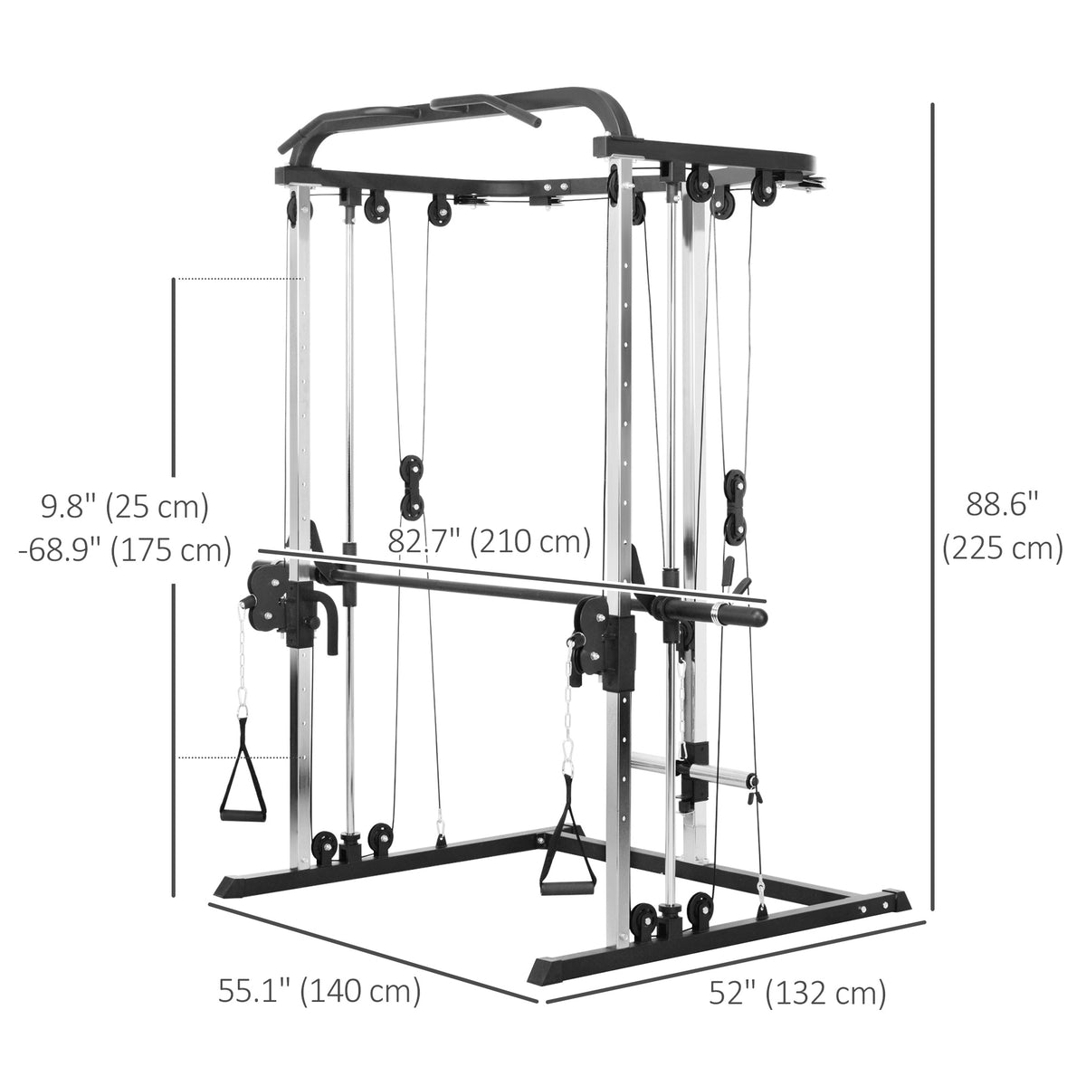 Machine Smith multifonction rack de squat et poulie