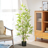 Arbres bambou artificiels en pot 183 cm — lot de 2