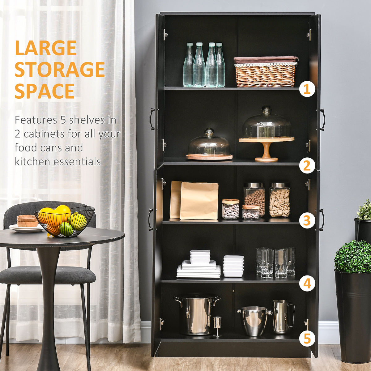Armoire de cuisine autoportante sur pied