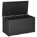 Coffre de rangement jardin 306 L étanche — noir