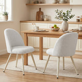 Chaises de salle à manger velours rembourrées — lot de 2