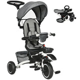 Tricycle évolutif 6-en-1 convertible poussette vélo enfant