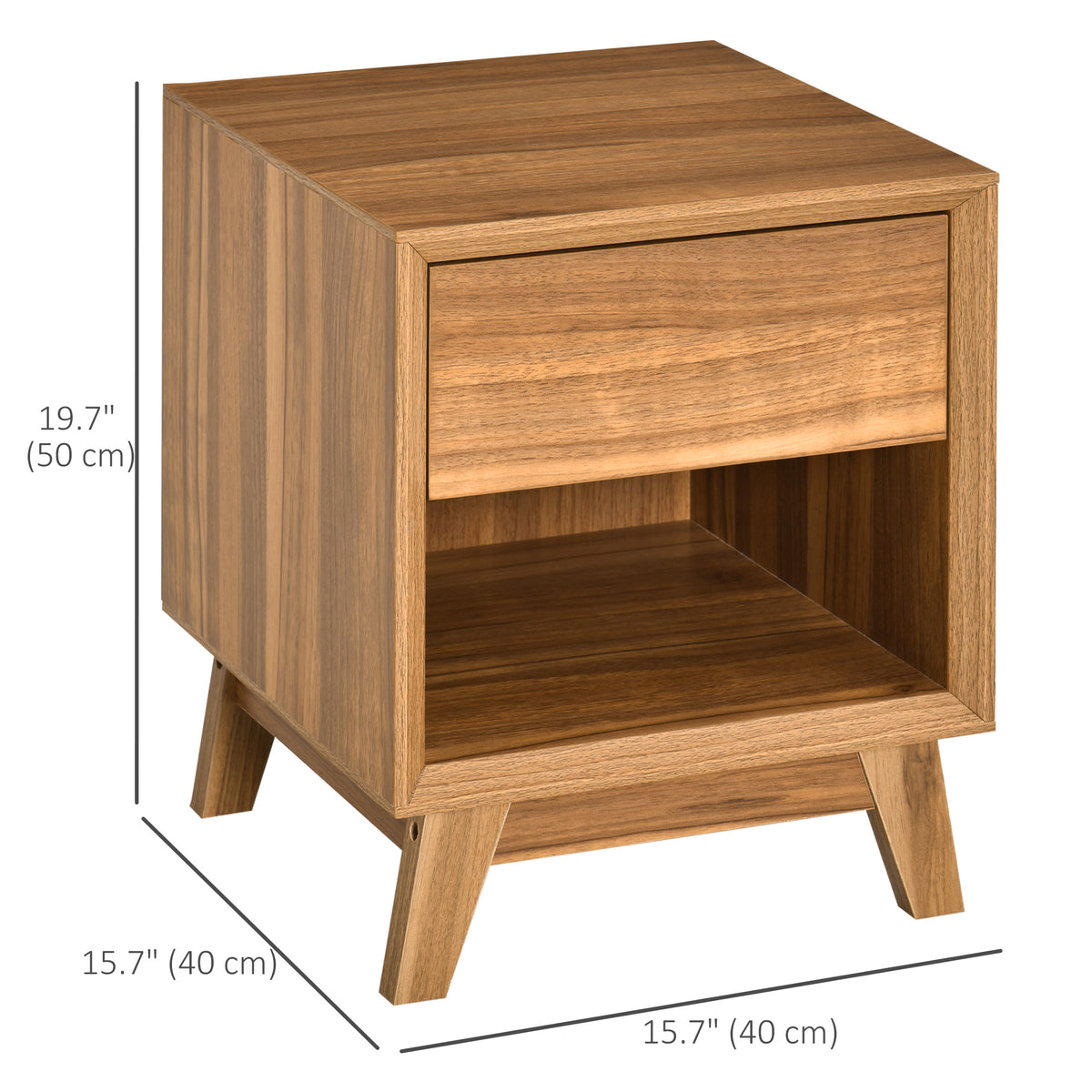 Table de chevet moderne avec tiroir et étagère