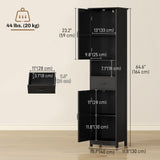 Armoire de salle de bain étroite avec tiroir et étagères