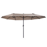 Parasol double face 4,6m avec manivelle acier