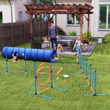 Ensemble d'agilité canine 8-en-1 ajustable