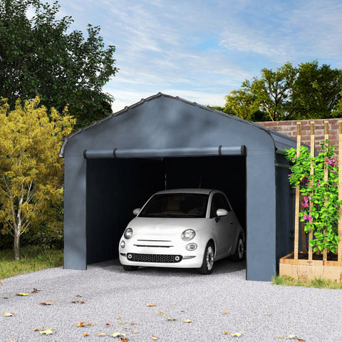 Abri d'auto en métal robuste avec parois amovibles
