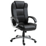 Chaise de bureau exécutive dossier haut pivotante en similicuir