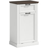 Meuble poubelle basculant 10 gallons — Blanc