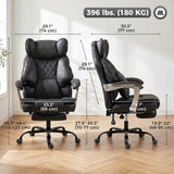 Chaise de bureau exécutif grand confort inclinable 135°