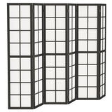 Paravent pliant 4 panneaux en bois de pin