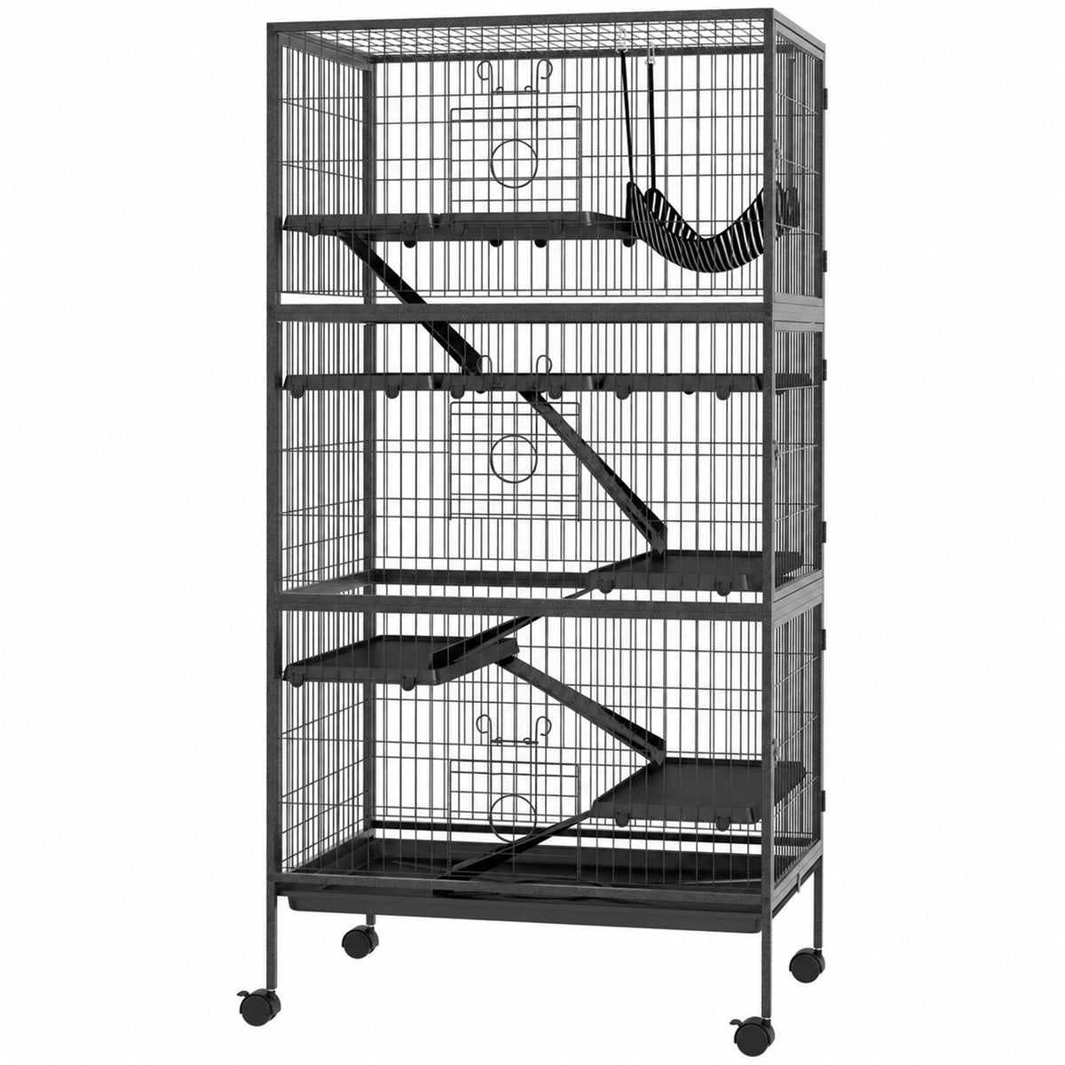 Cage pour petits animaux à roulettes sur 5 niveaux