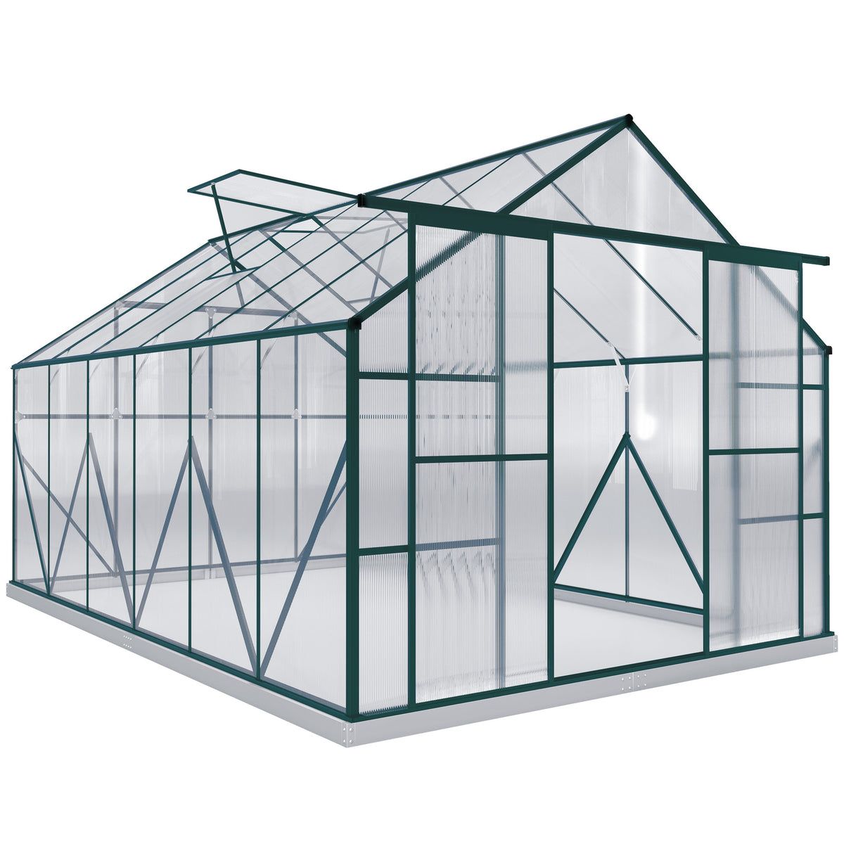 Serre de jardin aluminium polycarbonate 8 x 12 pi