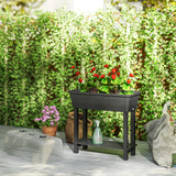 Jardinière surélevée 41L avec couvercle ventilé transparent