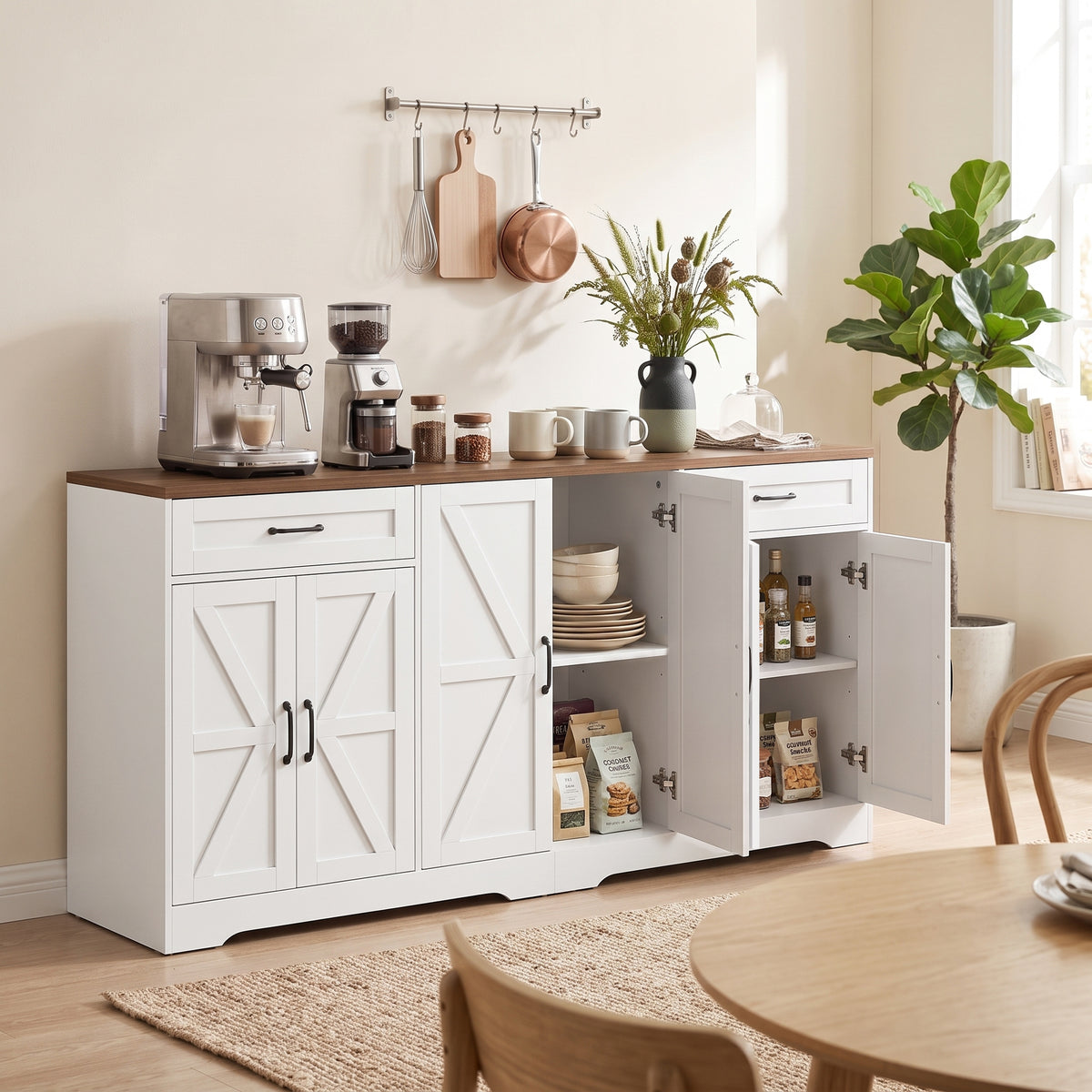 Buffet de salle à manger style champêtre 180 cm