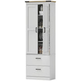 Armoire de cuisine haute 4 niveaux avec tiroirs