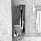 Armoire de toilette d'angle murale en acier inoxydable